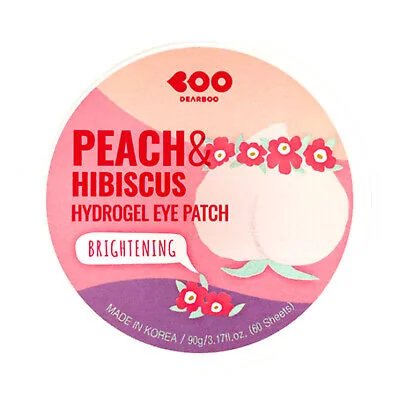 Plasturi iluminanti pentru ochi cu piersica si hibiscus, 60g, Dearboo