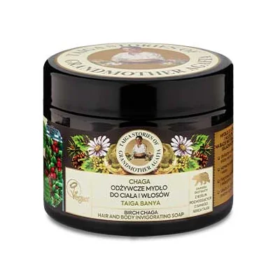 Sapun revigorant natural pentru par si corp cu mesteacan, 300ml, Bunica Agafia