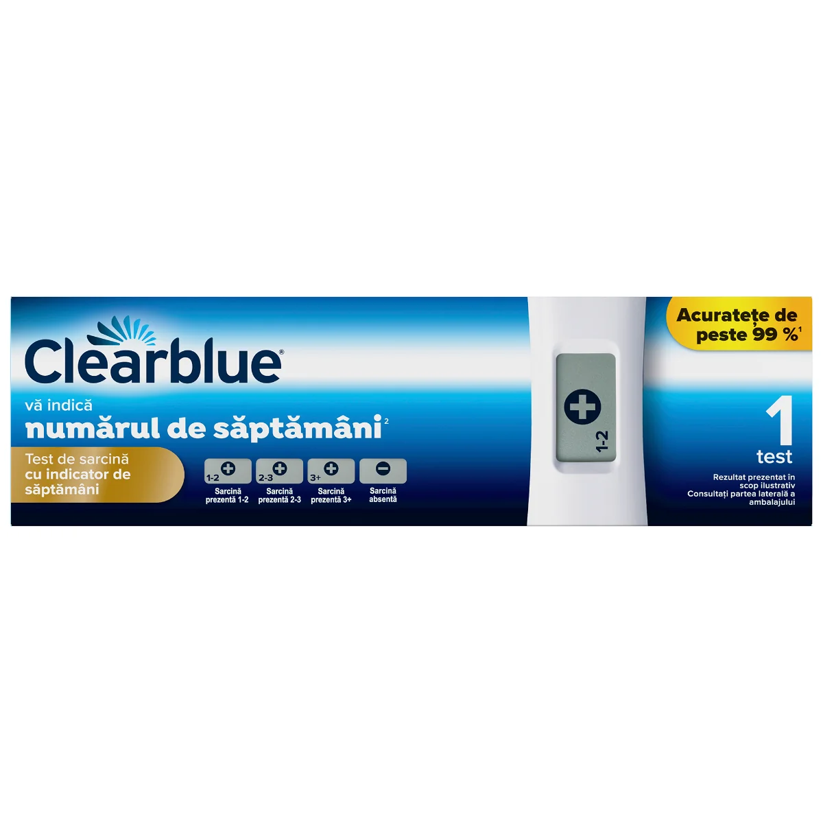 Test de sarcina digital cu indicator de saptamani, 1 bucata, Clearblue