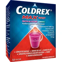 Coldrex MaxGrip fructe de padure si mentol, 10 plicuri, Perrigo