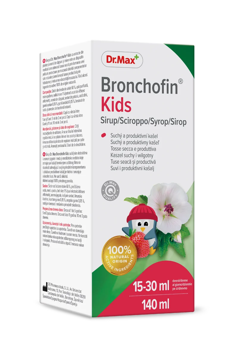 Dr. Max Bronchofin Kids Sirop, 140ml