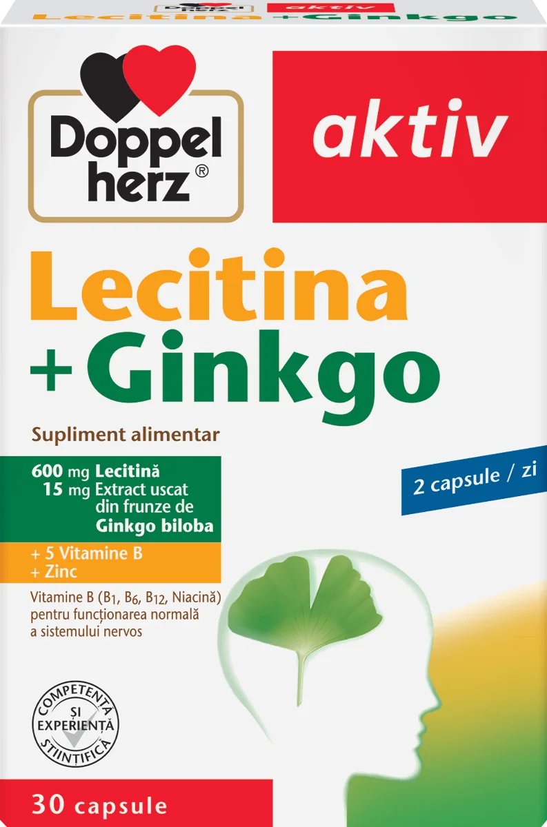 Lecitina + Ginkgo, 30 capsule, Doppelherz