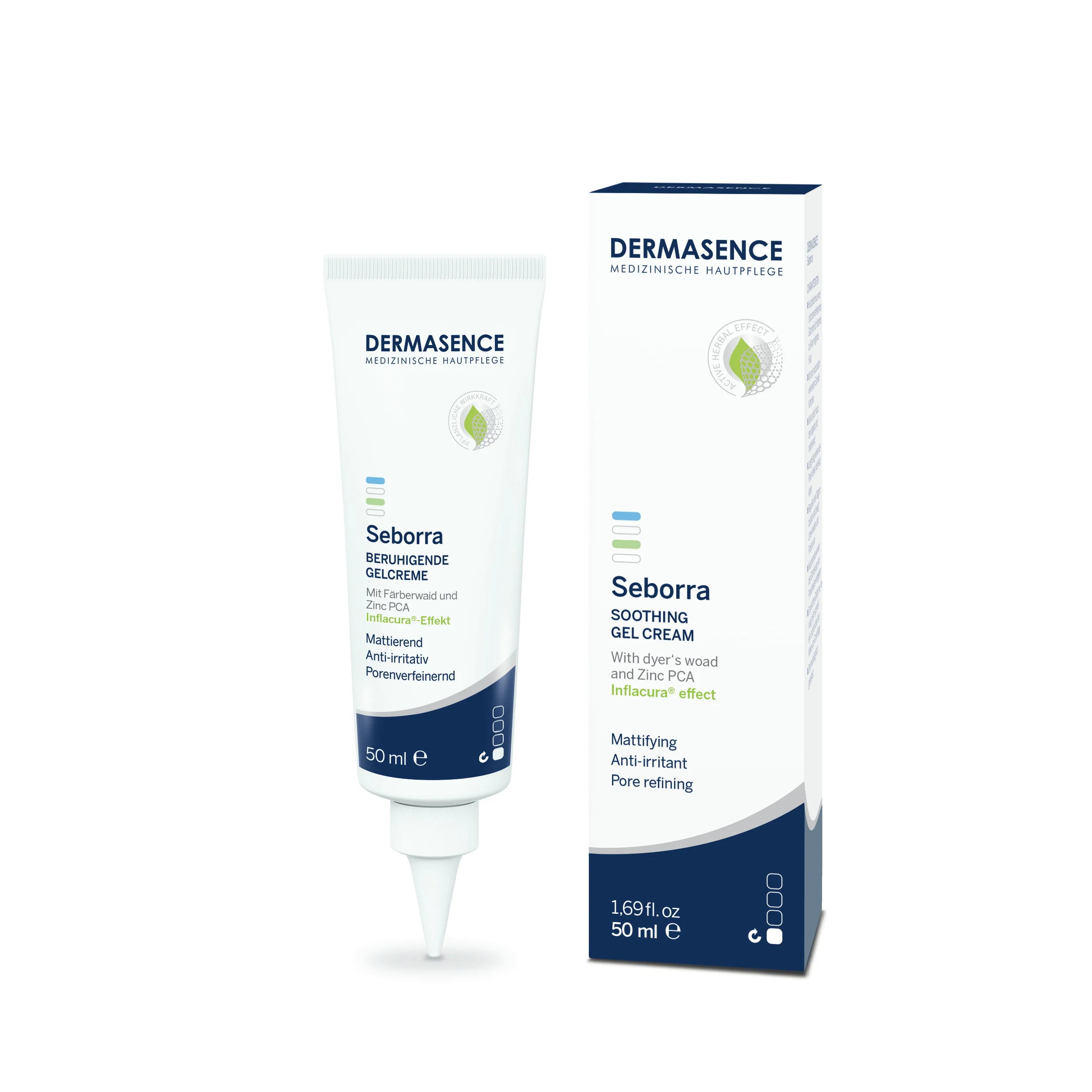 Crema-gel matifianta pentru ten gras cu impuritati Seborra, 50ml, Dermasence