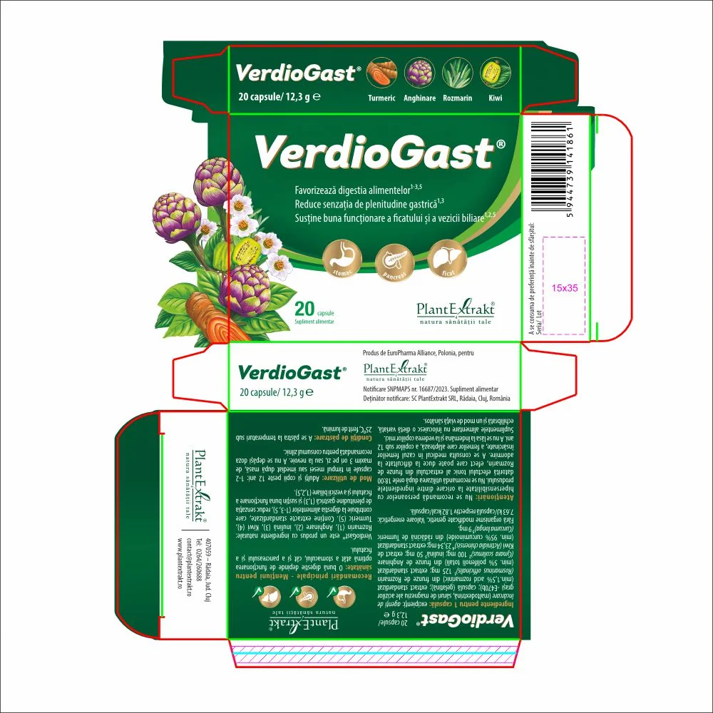 VerdioGast, 20 capsule, PlantExtrakt