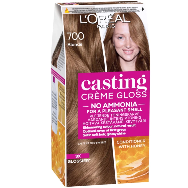 Vopsea de par semi-permanenta fara amoniac Casting Creme Gloss 700 Blonde, 180ml, L'Oreal Paris | Dr. Max Farmacia
