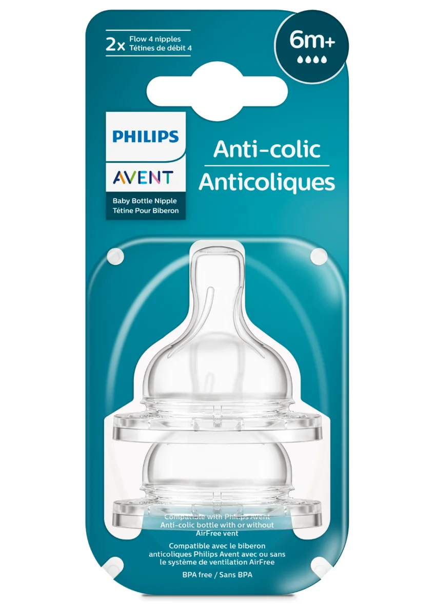 Set tetine cu debit rapid pentru +6 luni Classic SCY764/02, 2 bucati, Philips Avent