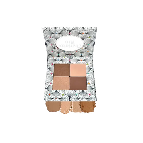 Fard bio pentru pleoape paleta in 4 culori Nude, 5.6g, Charlotte Bio