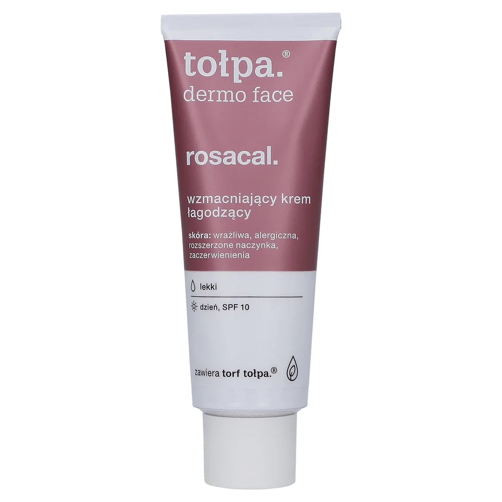 Crema de zi pentru ten sensibil cu cuperoza SPF10 Dermo Face Rosacal, 40ml, Tołpa