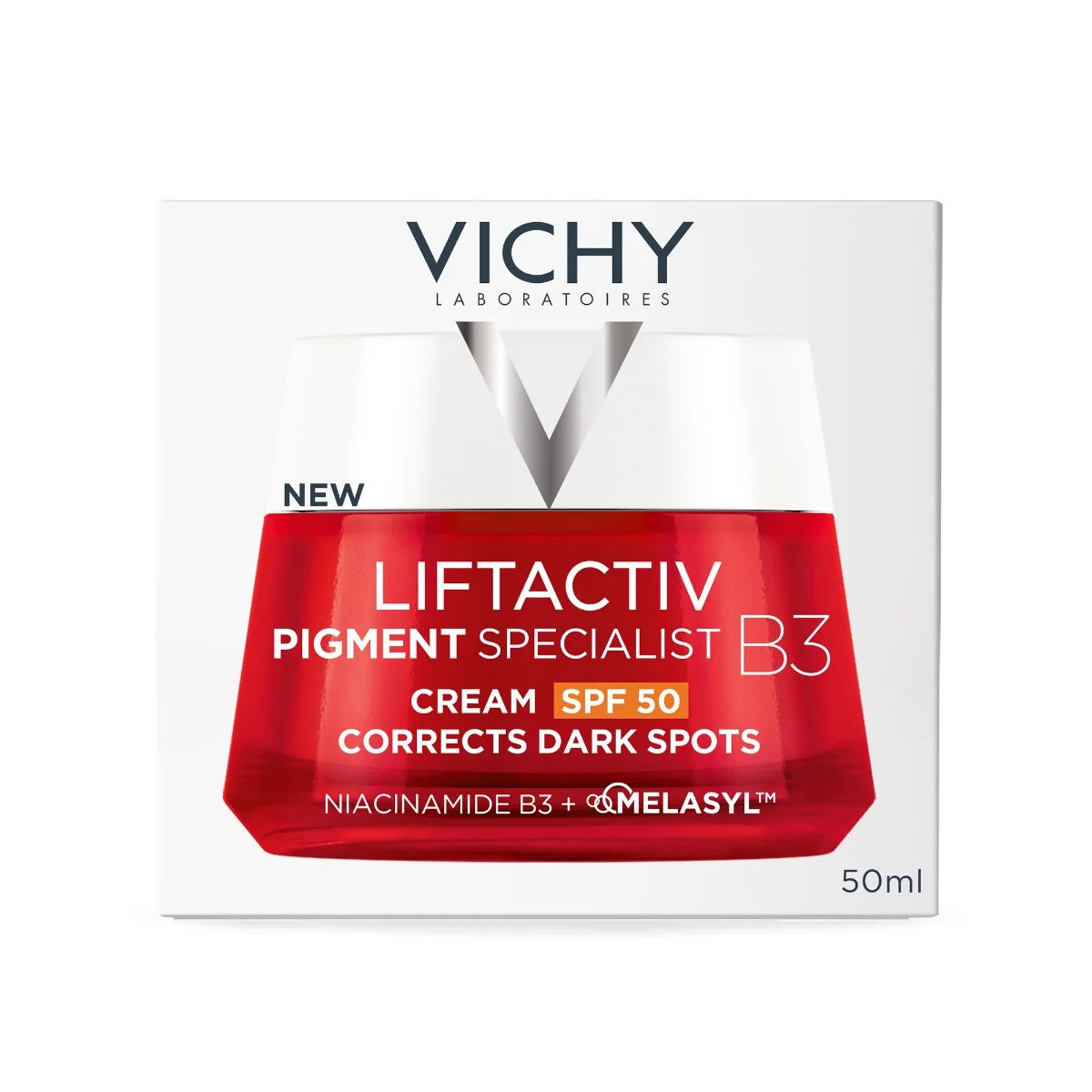 Crema de zi pentru corectarea tenului cu pete pigmentare B3 Liftactiv Specialist SPF50, 50ml, Vichy