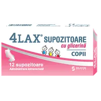 Supozitoare cu glicerina pentru copii 4Lax, 12 bucati, Solacium