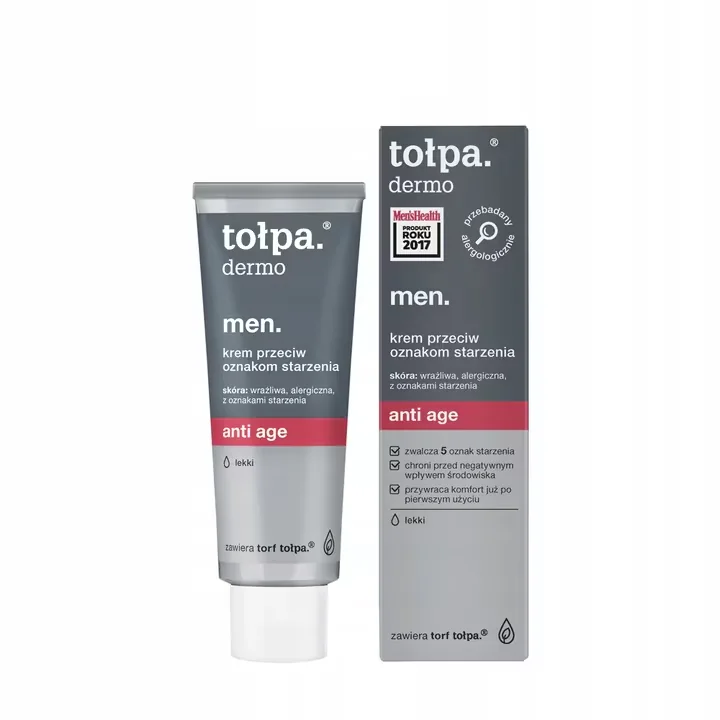Crema impotriva semnelor de imbatranire Dermo Man Anti-Age, 40ml, Tolpa
