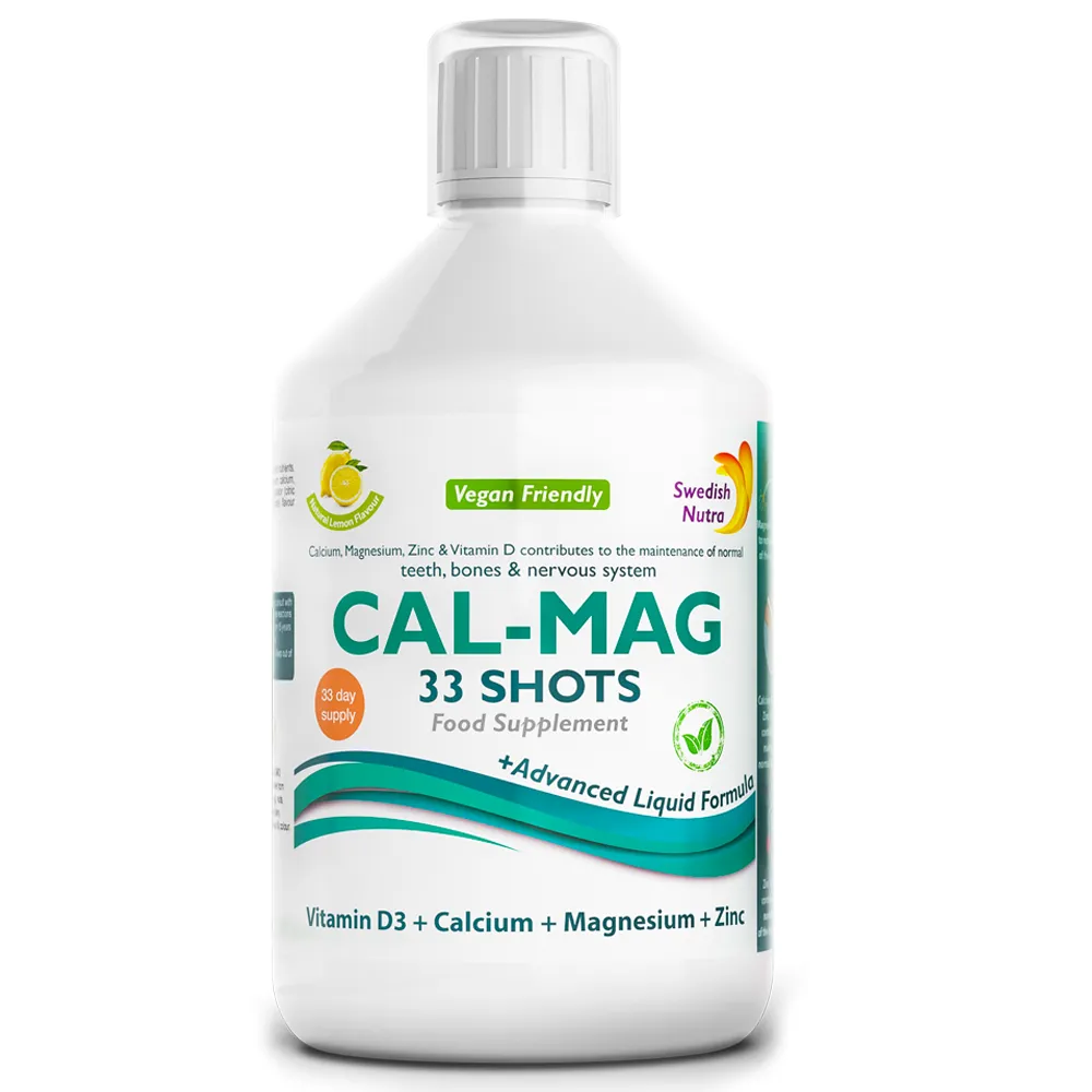 Calciu + Magneziu + Zinc + Vitamina D3 + Vitamina C lichid, 500ml, Swedish Nutra