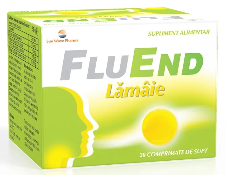 Fluend lamaie, 20 comprimate de supt, Sun Wave Pharma