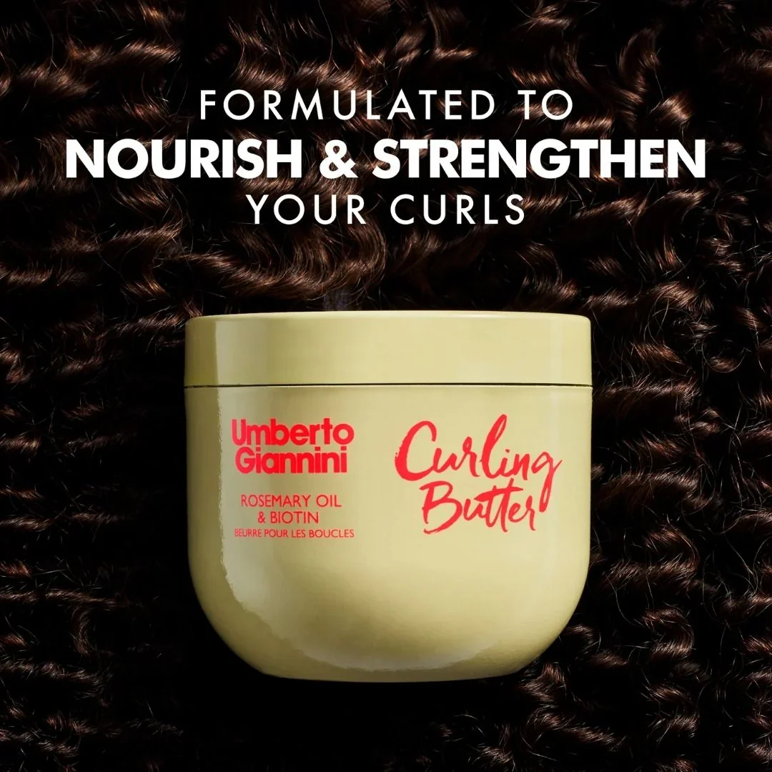 Unt pentru definirea buclelor cu ulei de Rozmarin si Biotina Curling Butter, 300ml, Umberto Giannini