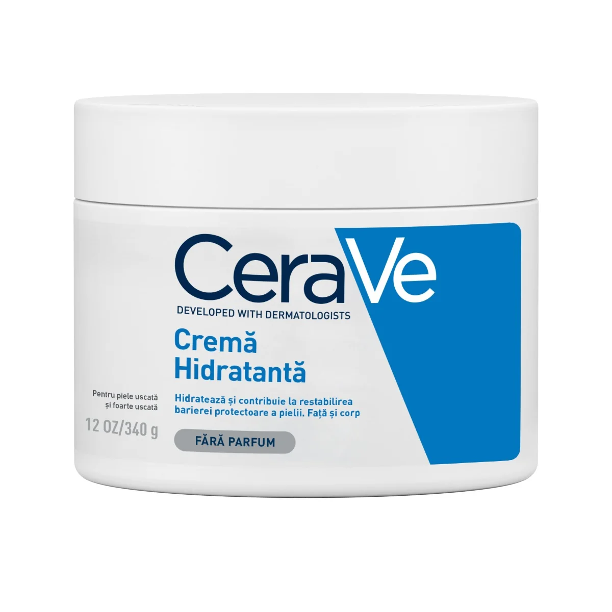 Crema hidratanta pentru fata si corp piele uscata si foarte uscata, 340g, CeraVe 