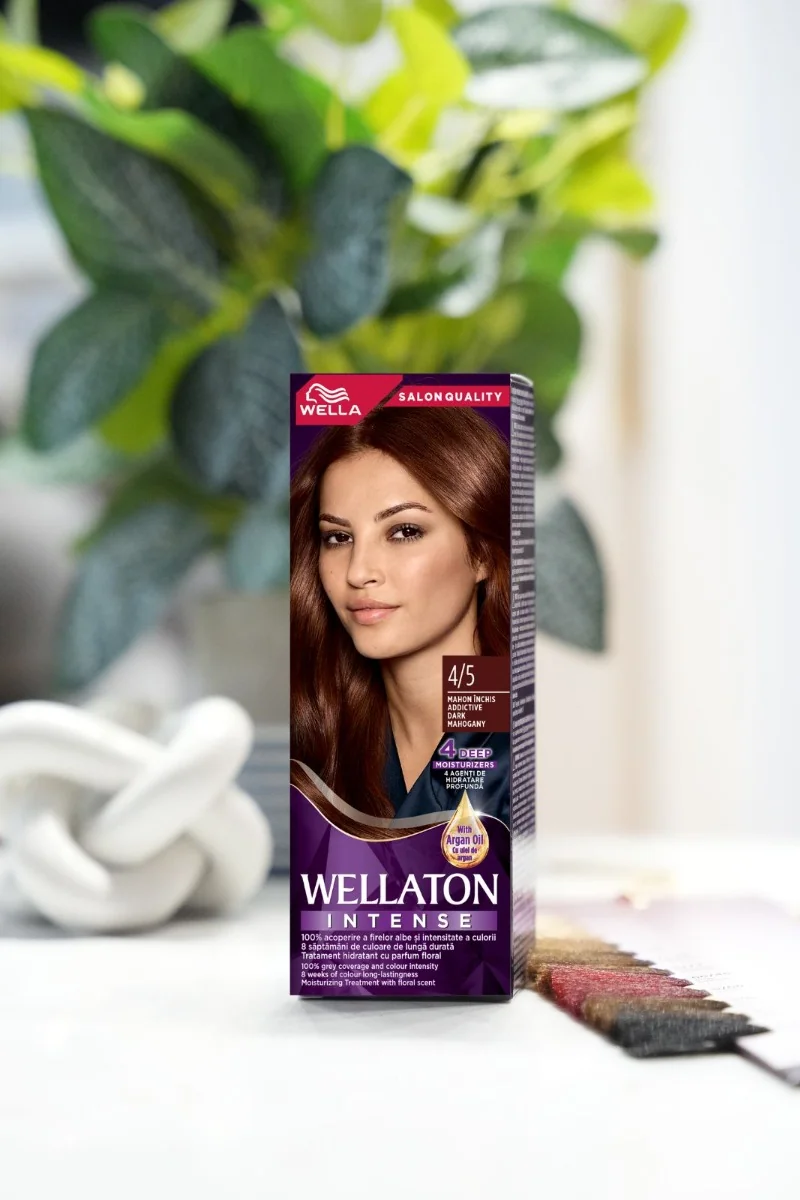 Vopsea de par permanenta Mahon Inchis 4.5 Wellaton, 110ml, Wella