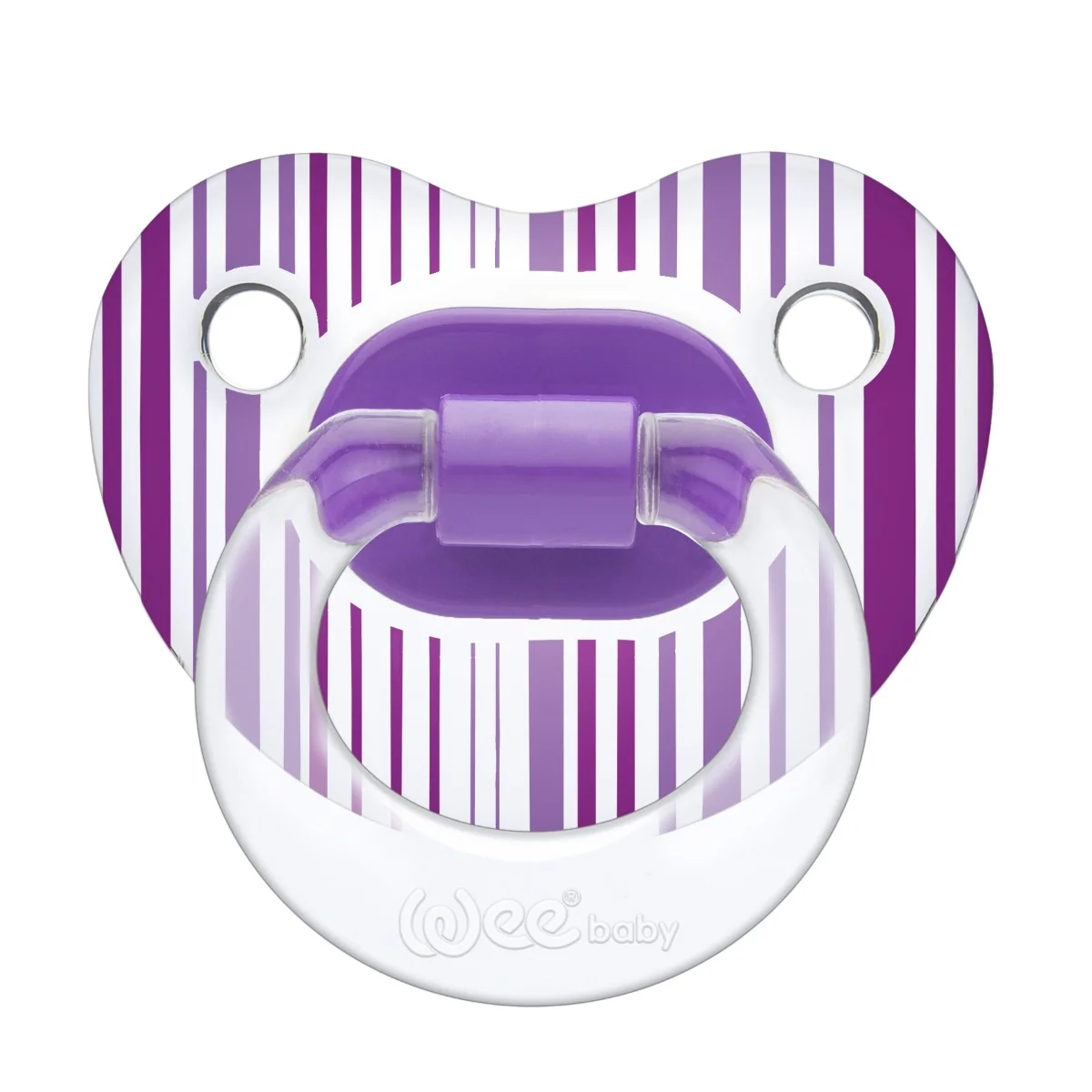 Suzeta din silicon ortodontica transparenta cu desen nr.2, 1 bucata, Wee Baby