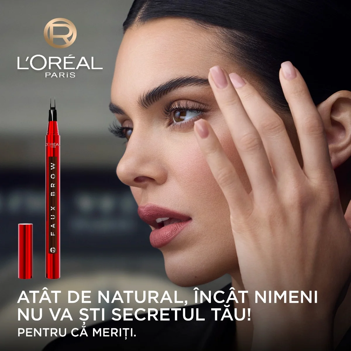 Tus pentru sprancene cu pensula dubla Faux Blonde Infaillible, 1ml, L'Oreal Paris