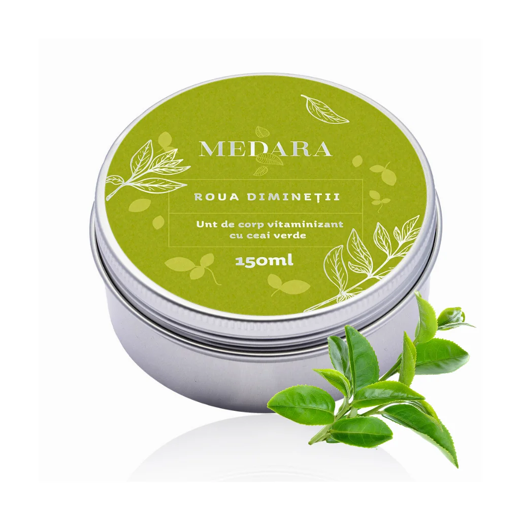 Unt de corp vitaminizant cu ceai verde Roua Diminetii, 150ml, Medara
