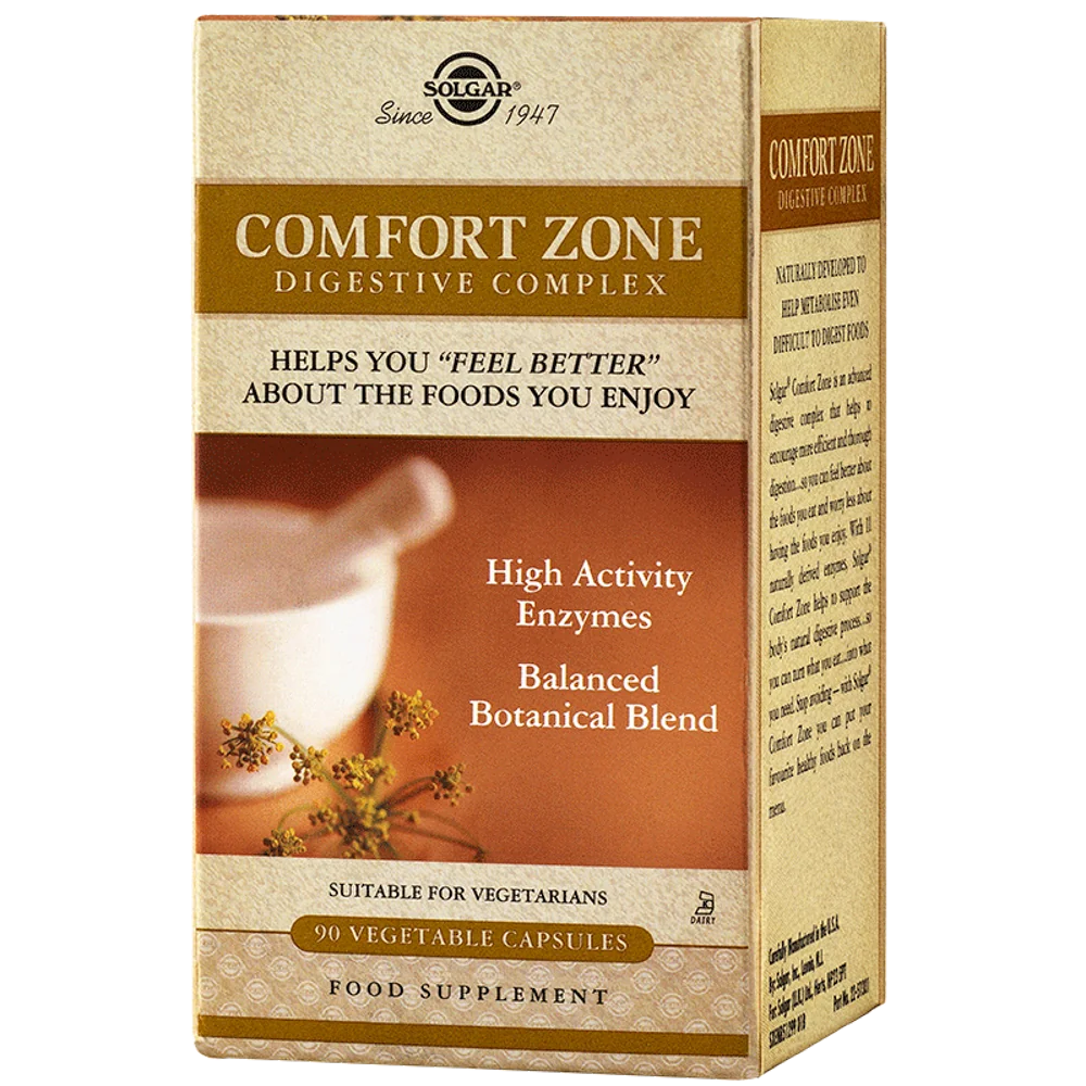 Complex digestiv Comfort Zone, 90 capsule, Solgar