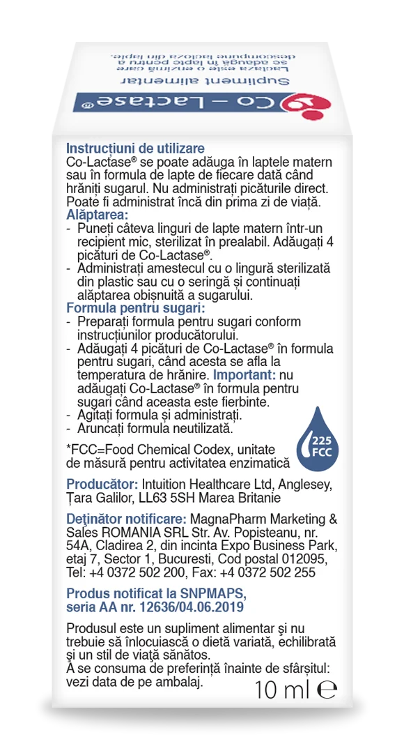 Picaturi pentru sugari Co-Lactase, 10ml, Maxima HealthCare