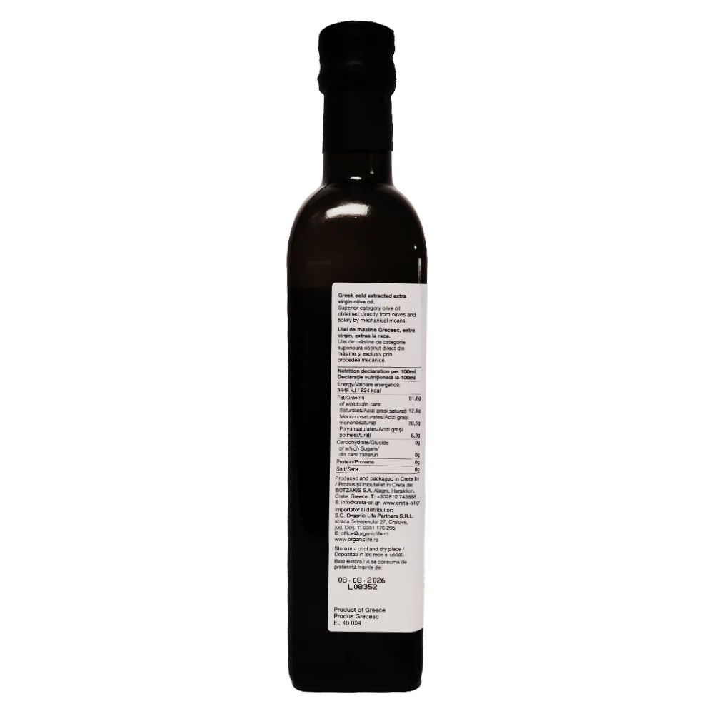 Ulei de masline extravirgin in sticla Printul Cretan, 500ml, Creta Oil