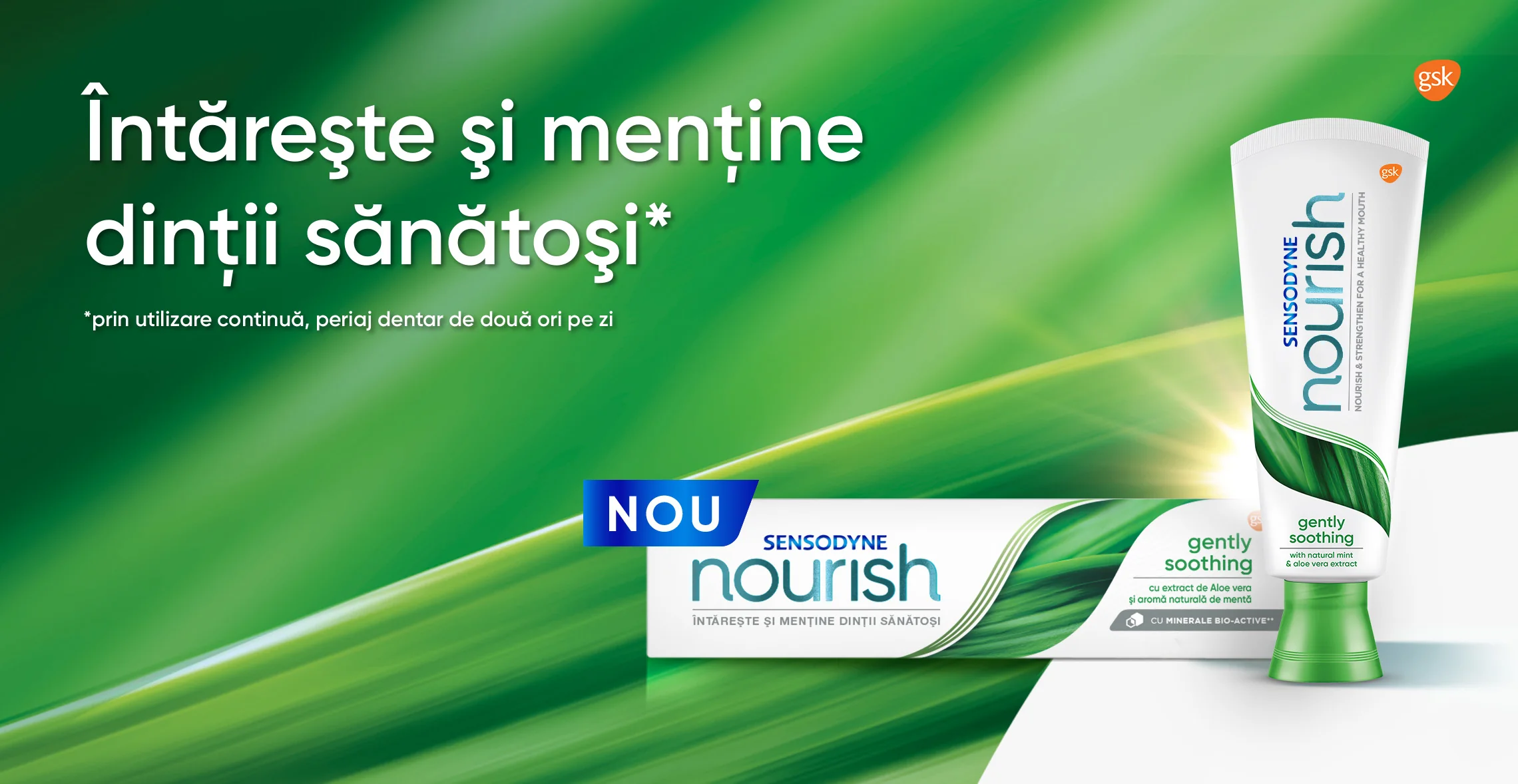 Pasta de dinti Nourish Gently Soothing, 75ml, Sensodyne Pasta de dinti Nourish Gently Soothing, 75ml, Sensodyne