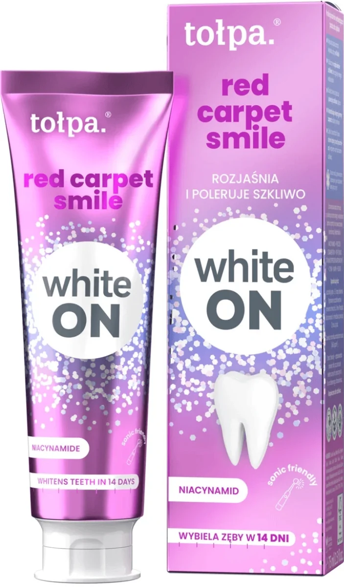 Pasta de dinti Red Carpet Smile White ON, 75ml, Tolpa