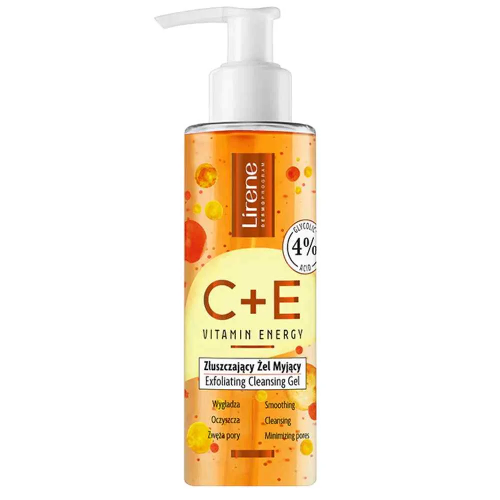 Gel exfoliant pentru curatare faciala Vitamin Energy Pro C + E, 145ml, Lirene