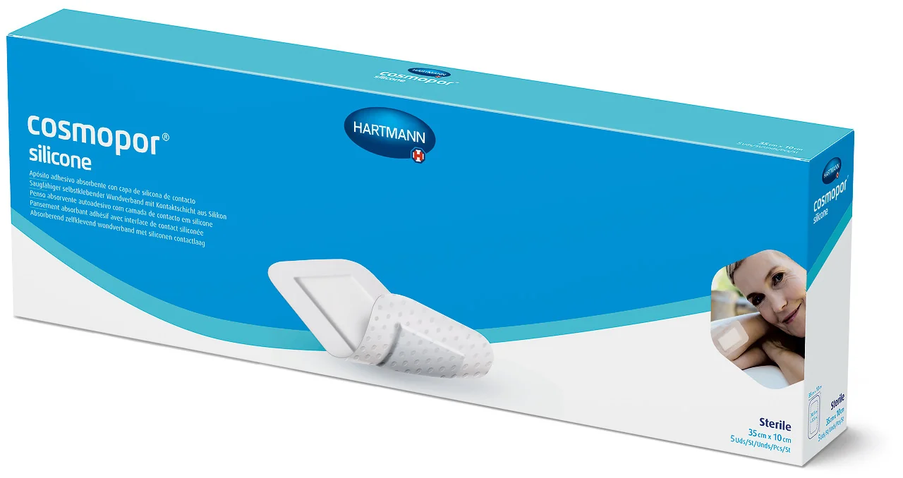 Plasturi autoadezivi Cosmopor Silicone, 35x10cm, 5 bucati, Hartmann