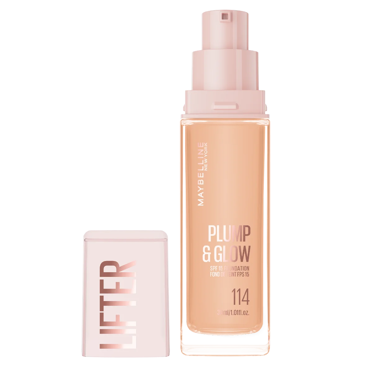 Fond de ten Lifter Plump & Glow Nr. 114, 30ml, Maybelline 