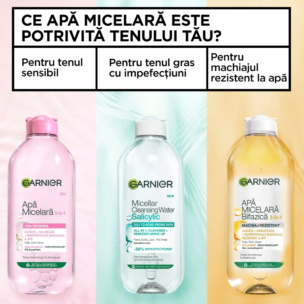 Apa micelara anti-imperfectiuni Salicylic, 400ml, Garnier