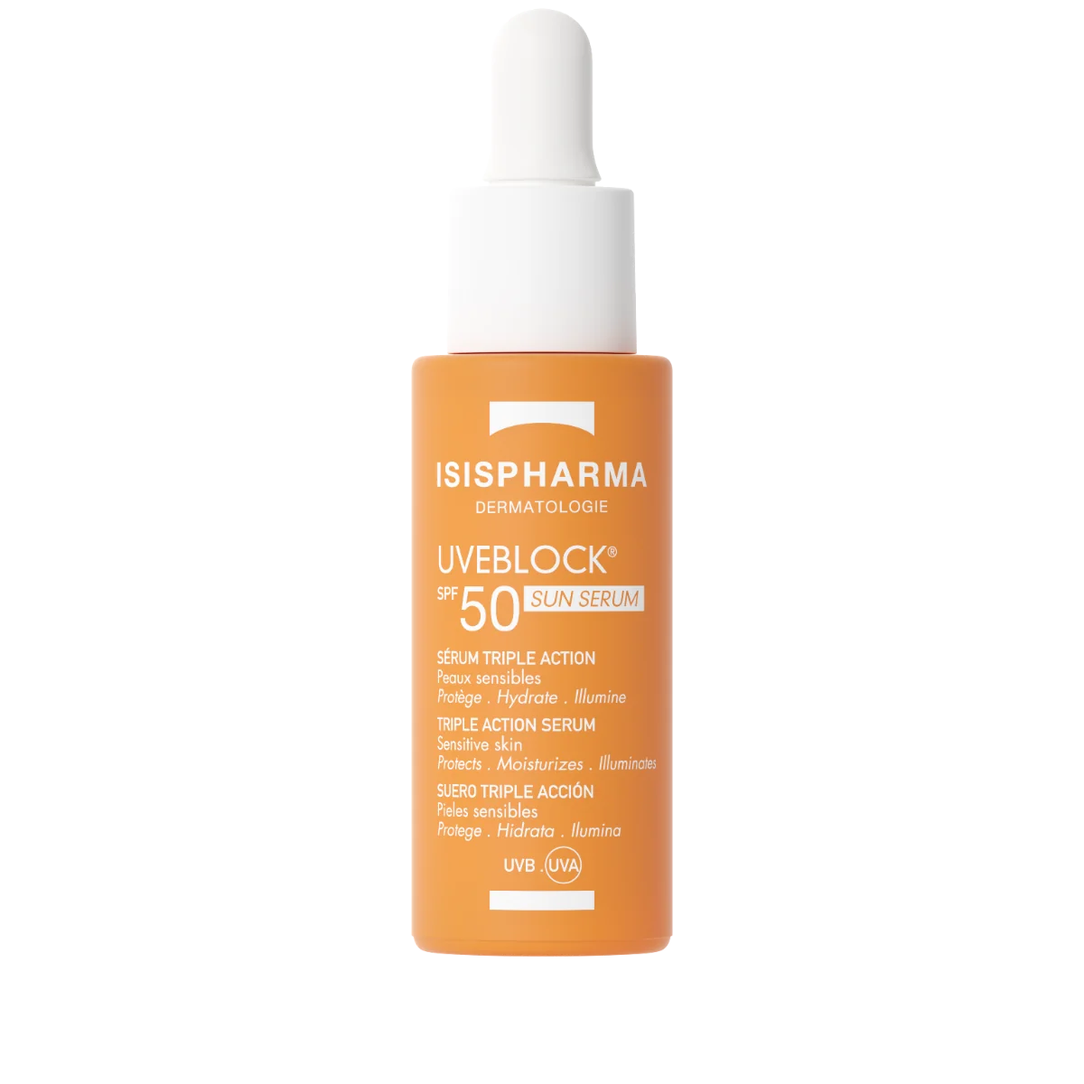 Ser de fata cu tripla actiune UVEBLOCK SPF50+, 28ml, Isis Pharma