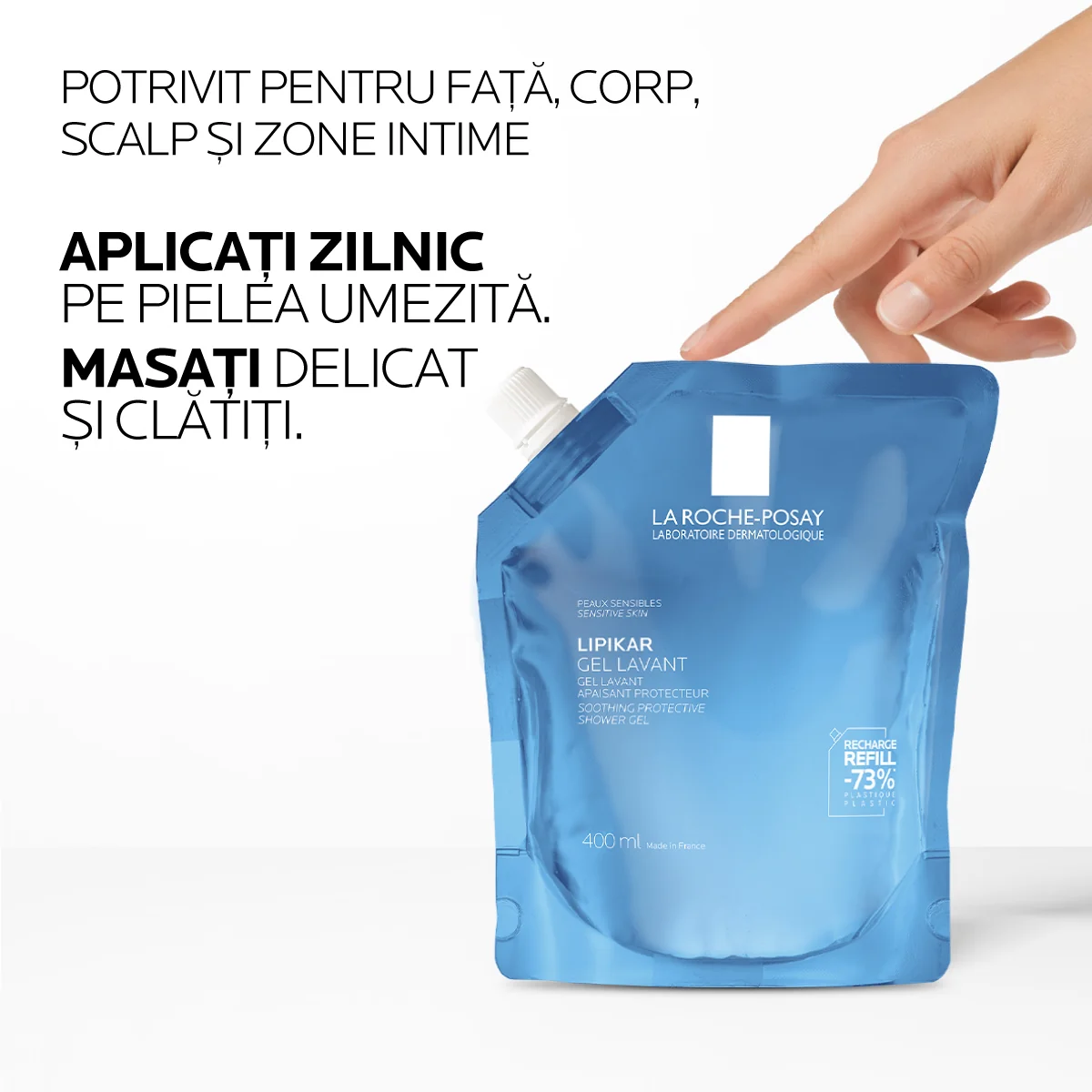 Gel de spalare Lipikar Refill, 400ml, La Roche-Posay
