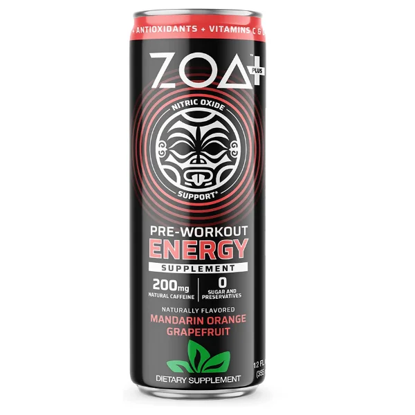 Bautura Energizanta Pre-Antrenament cu aroma de mandarine si grapefruit, 355ml, GNC ZOA+ Pre-Workout