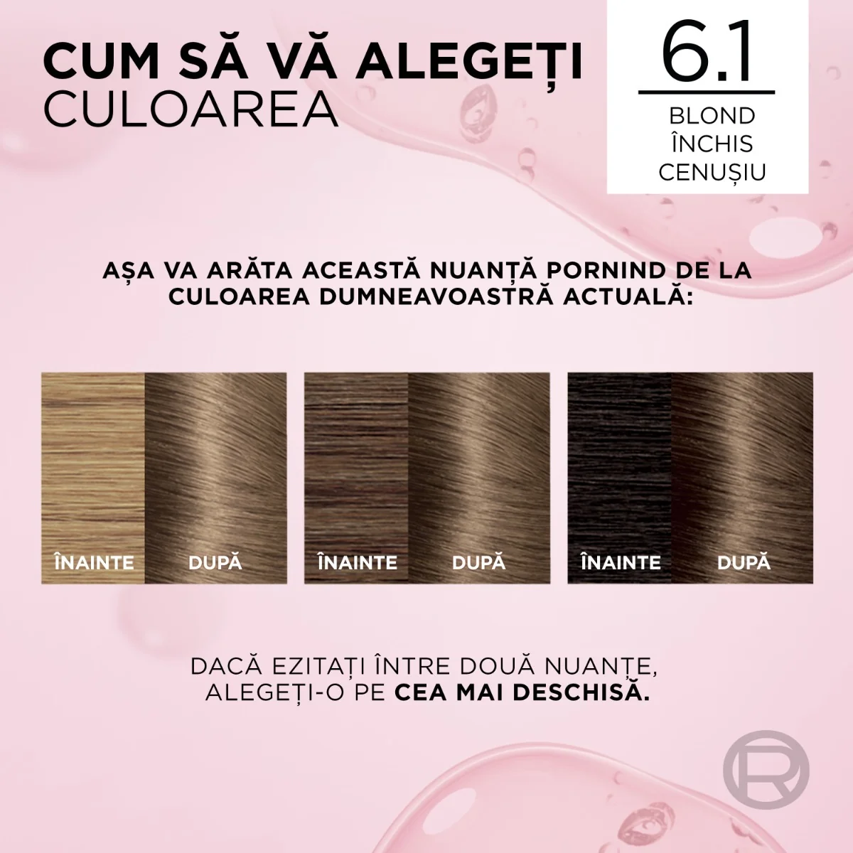 Vopsea de par permanenta Excellence Creme 6.1 Blond Inchis Cenusiu, 192ml, L'Oreal Paris