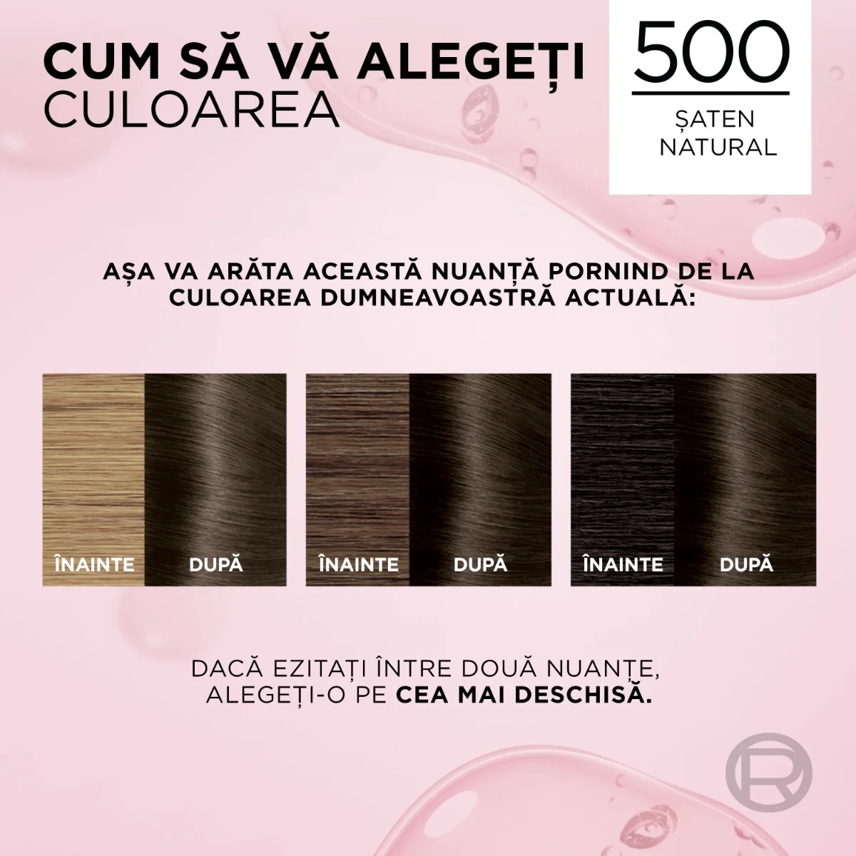 Vopsea de par permanenta Excellence Creme 500 Saten Natural, 192ml, L'Oreal Paris