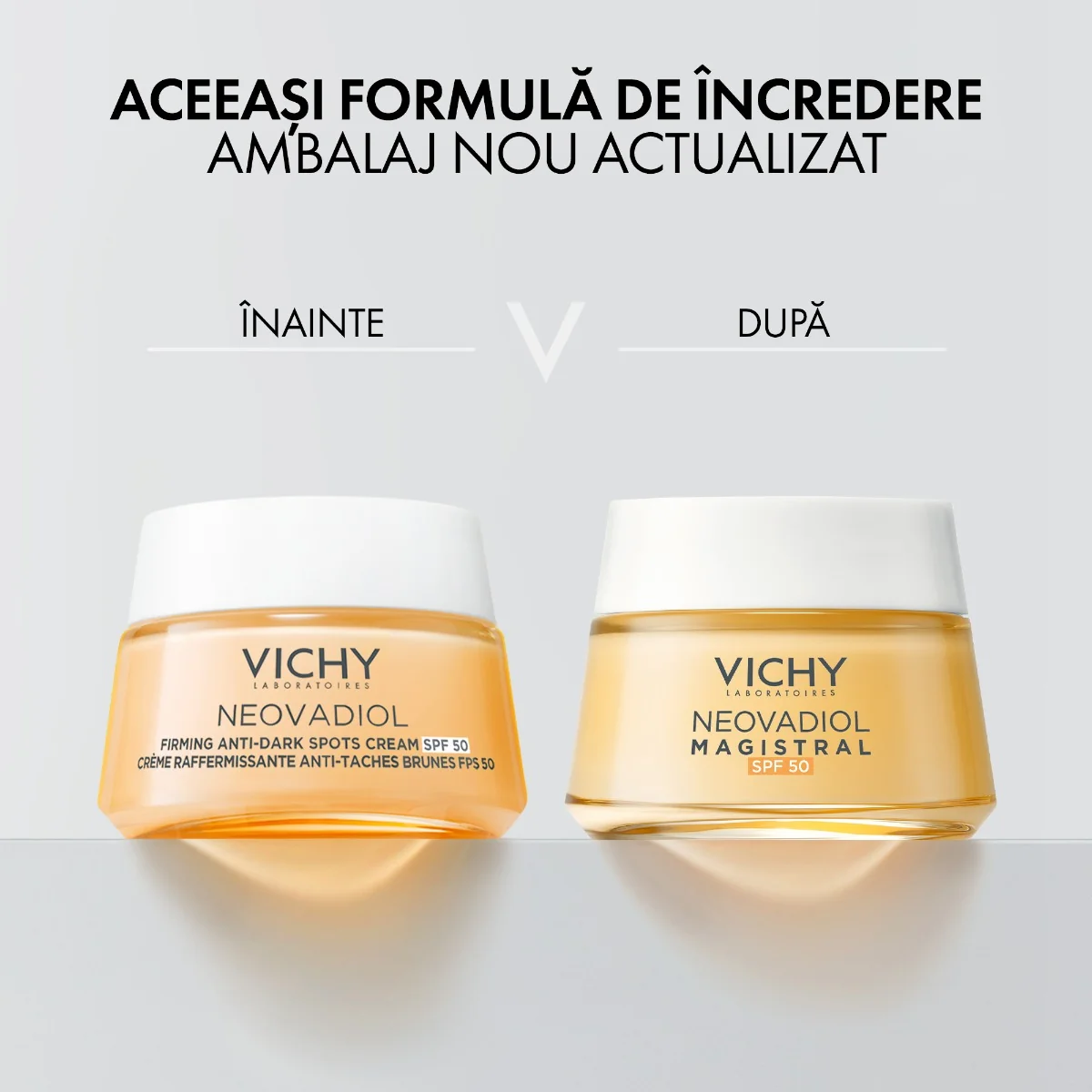 Crema de zi anti-pete pigmentare cu efect de fermitate SPF50 Neovadiol Magistral, 50ml, Vichy
