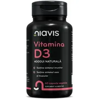 Vitamina D3 4000 UI naturala, 60 capsule, Niavis