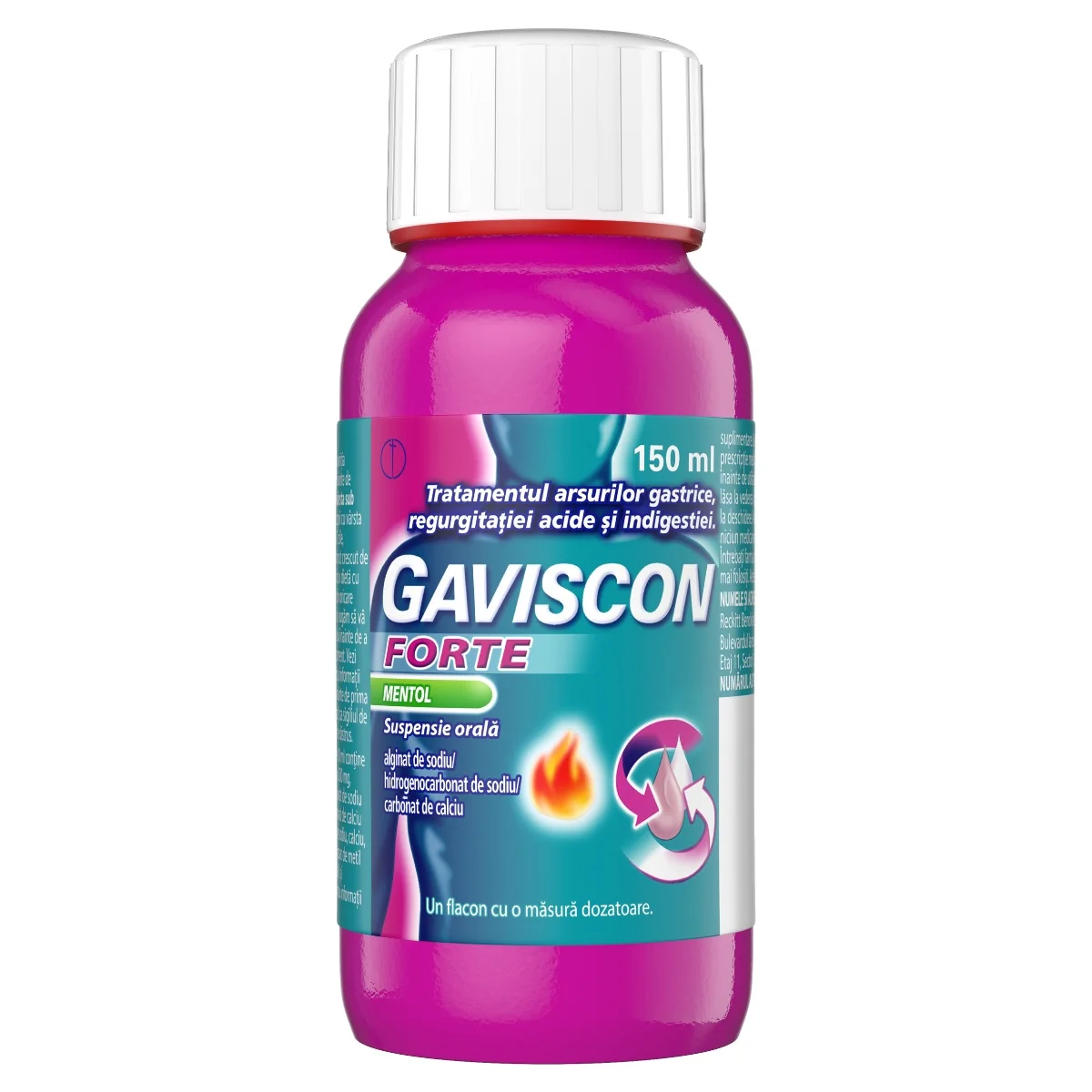 Gaviscon Forte Mentol suspensie orala, 150ml, Reckitt Benckiser