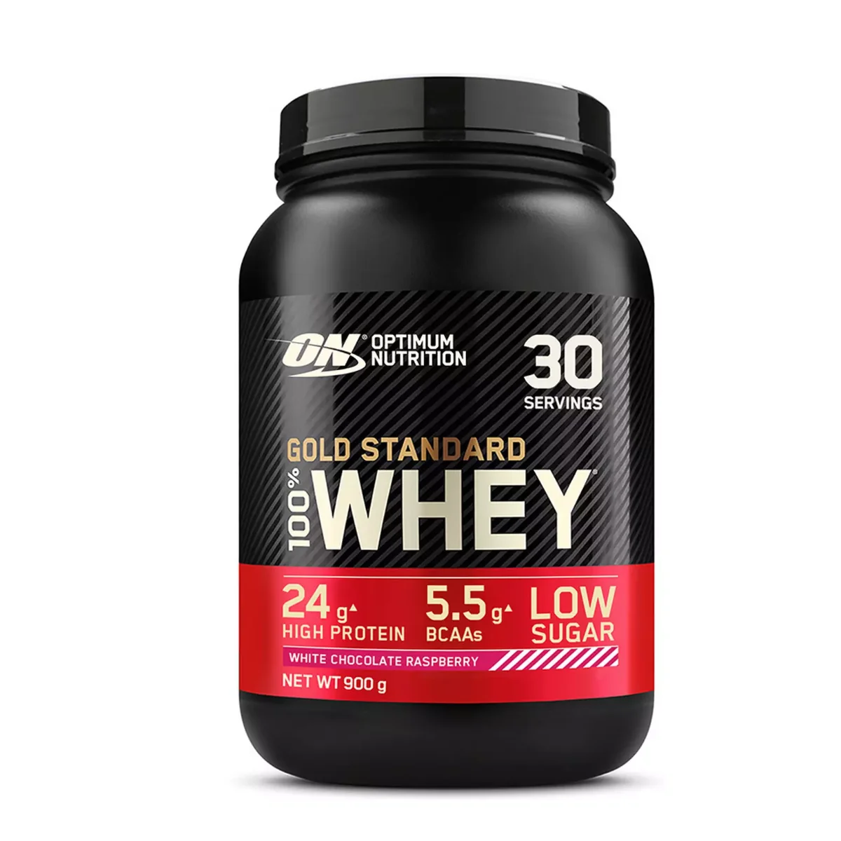 Pudra proteica proteine din zer 100% whey gold standard protein Ciocolata alba cu zmeura, 900g, Optimum Nutrition