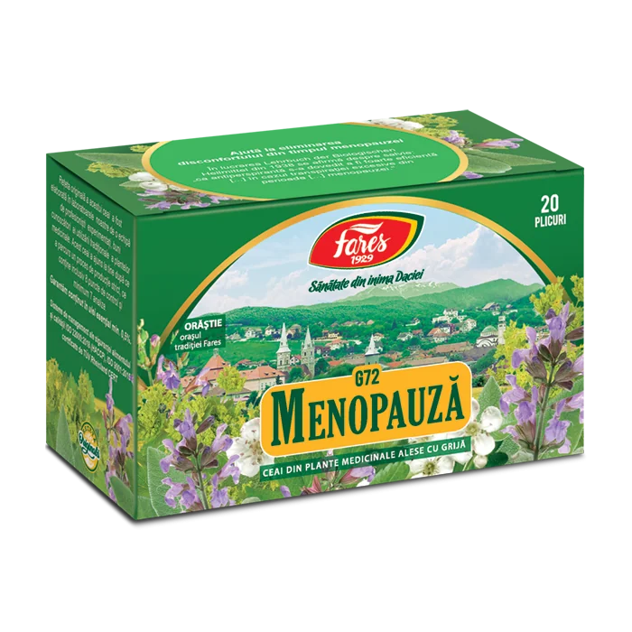 Ceai Menopauza G72, 20 plicuri, Fares
