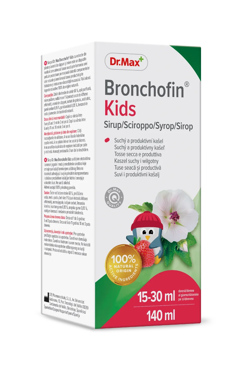 Dr. Max Bronchofin Kids Sirop, 140ml 