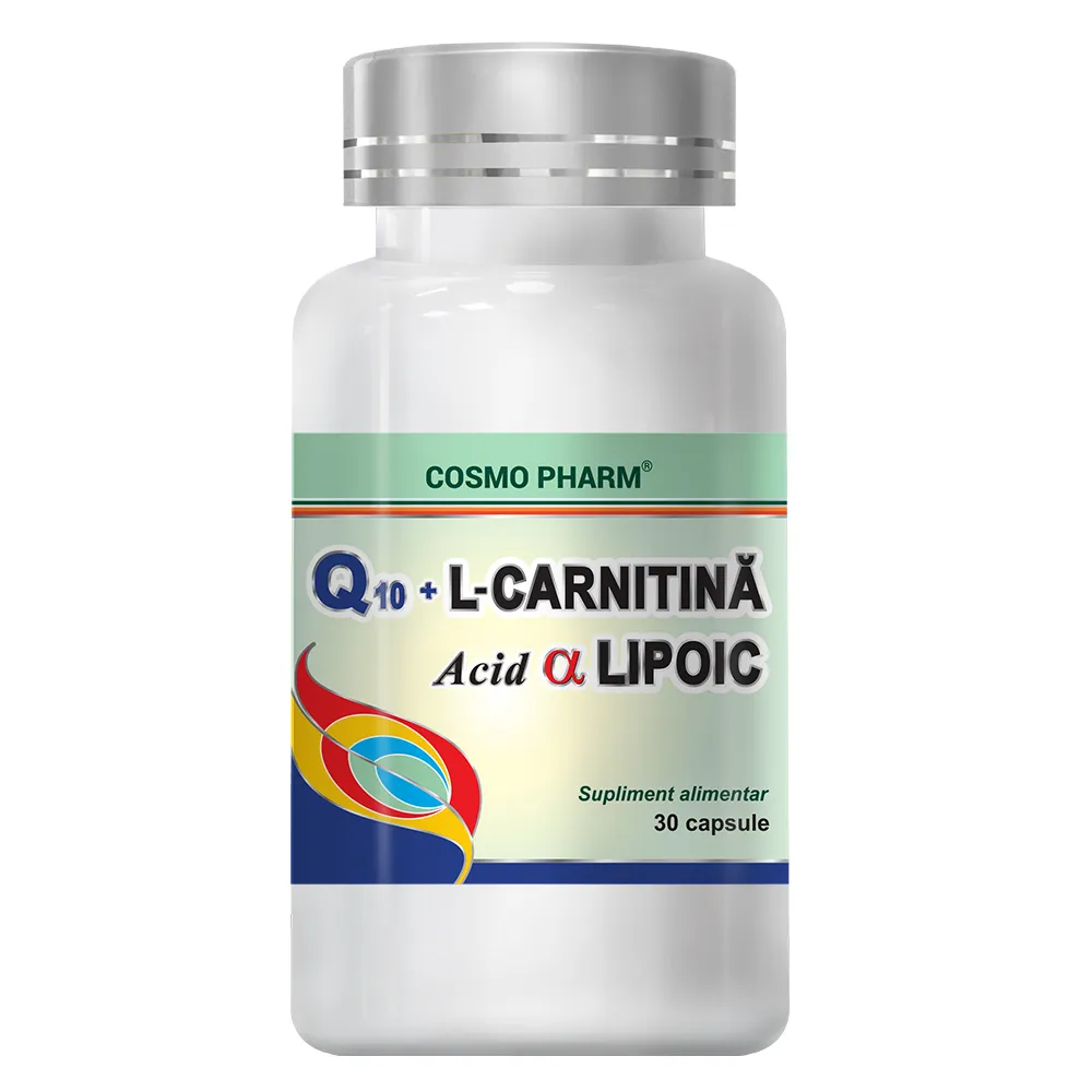 Q10 + L-Carnitina si Acid α Lipoic, 30 capsule, Cosmopharm