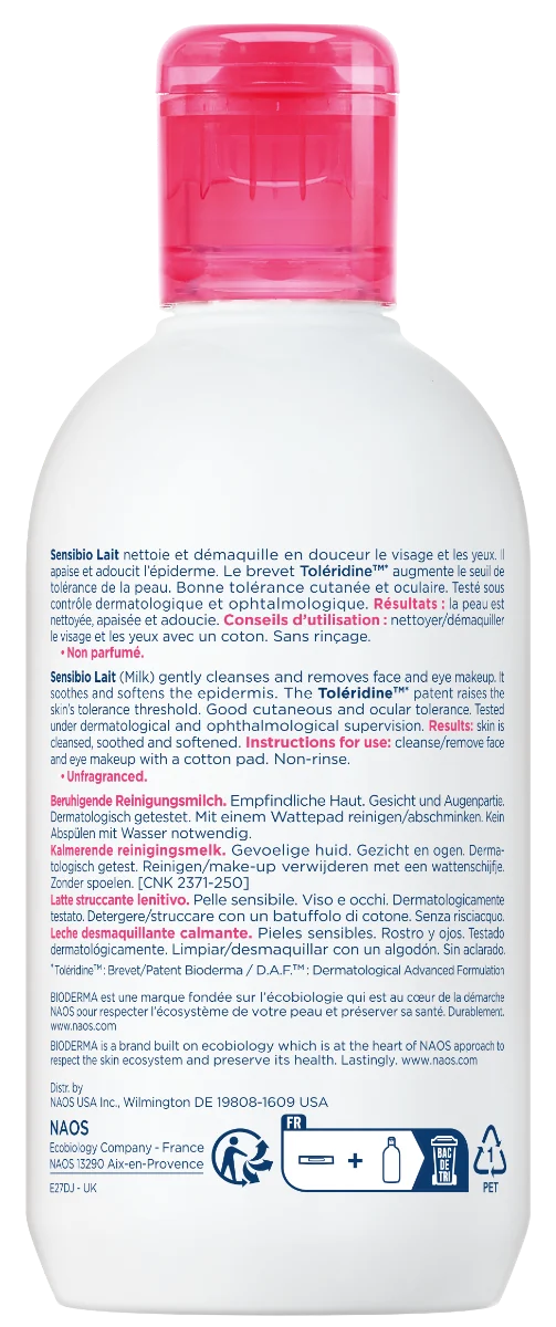 Lapte demachiant Sensibio, 250ml, Bioderma