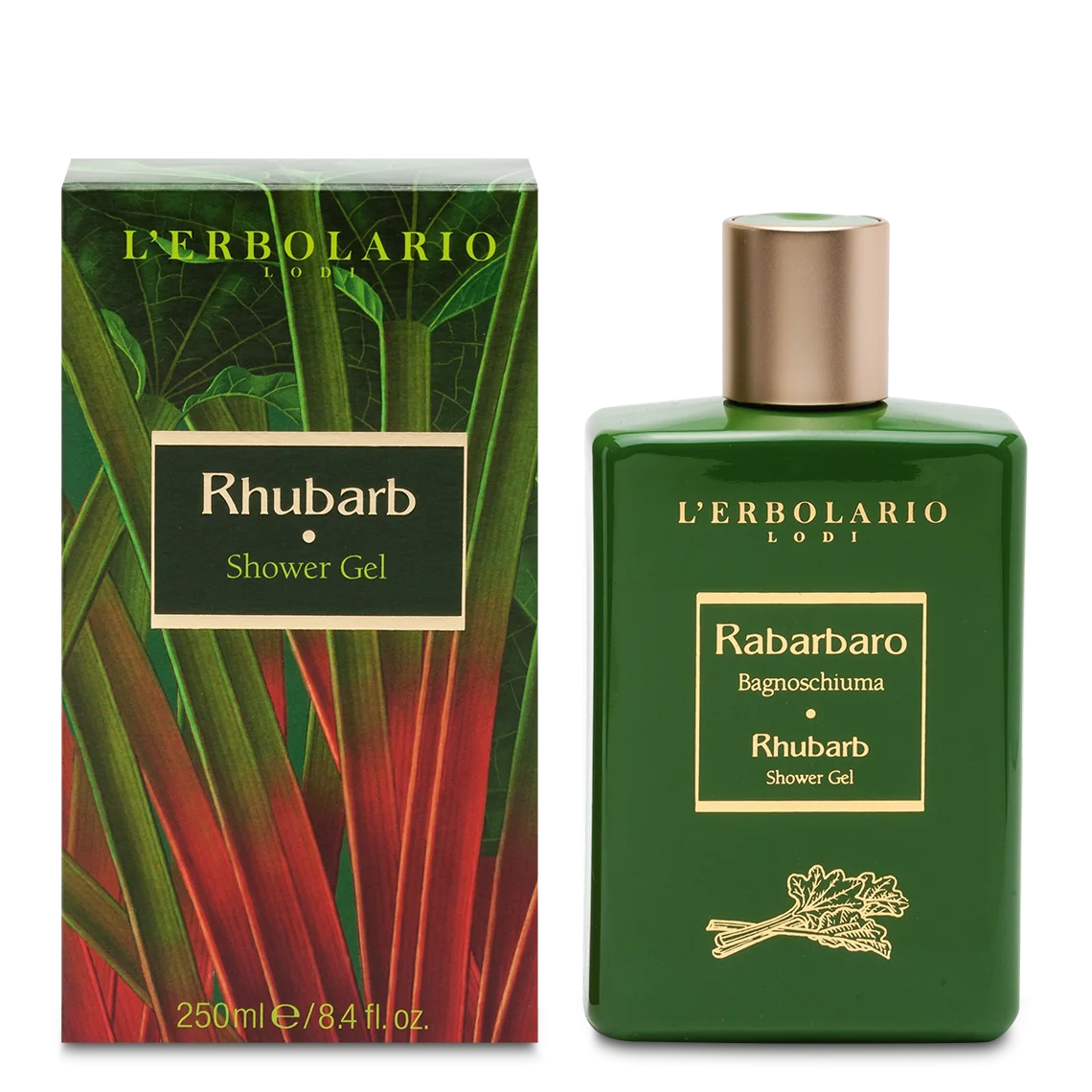 L'Erbolario Gel de dus Rhubarb, 250ml