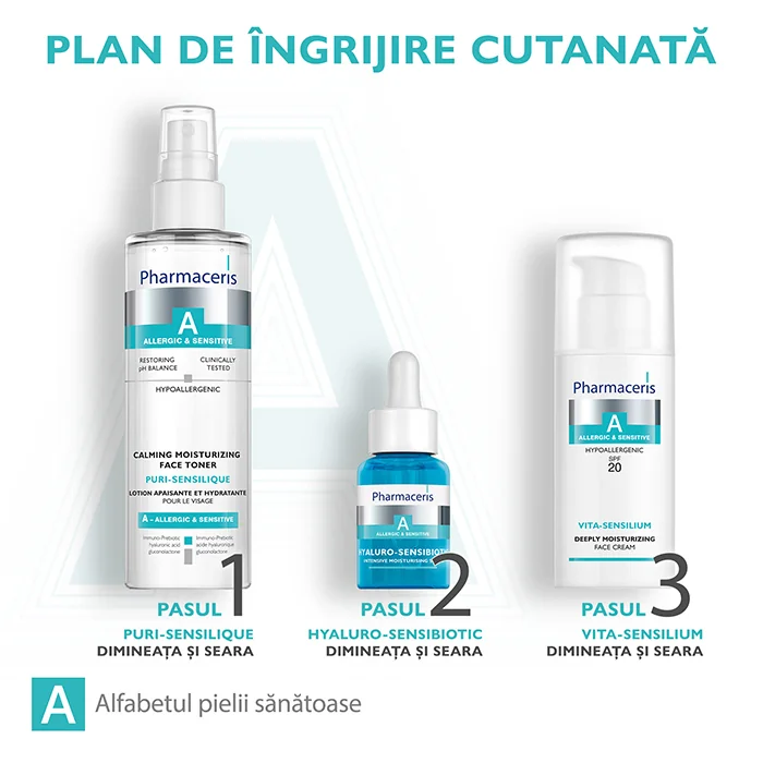 Ser intens hidratant Hyaluro-Sensibiotic A, 30ml, Pharmaceris