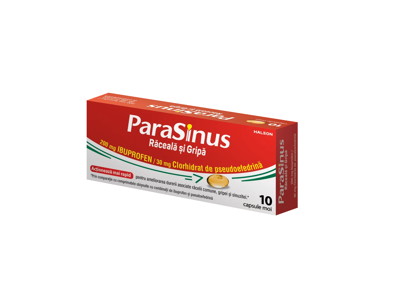 Parasinus Raceala si Gripa 200mg/30mg, 10 capsule moi, Haleon