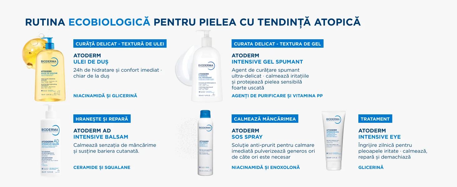 Rutina ecobiologica pentru pielea cu tendinta atopica
