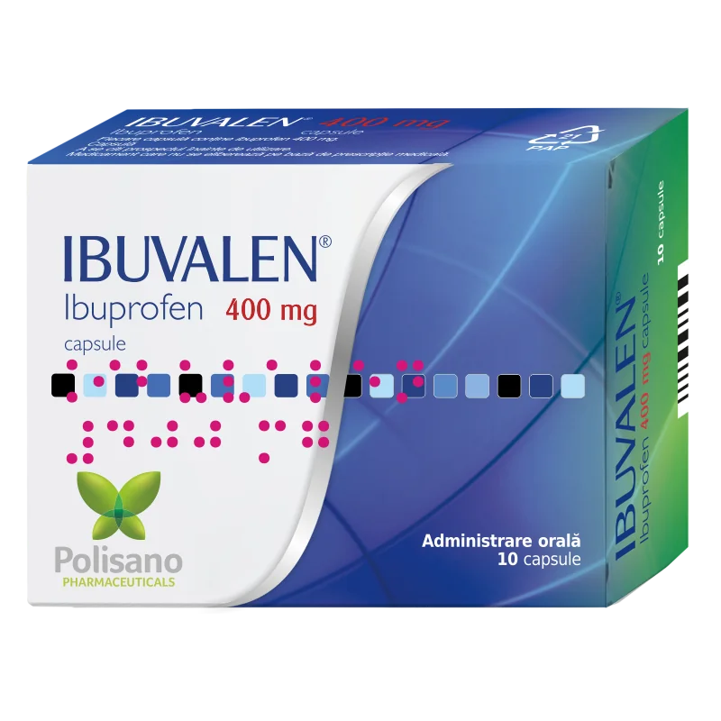 Ibuvalen 400mg, 10 capsule, Polisano